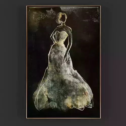 Pictures7 abstract painting of woman in dress