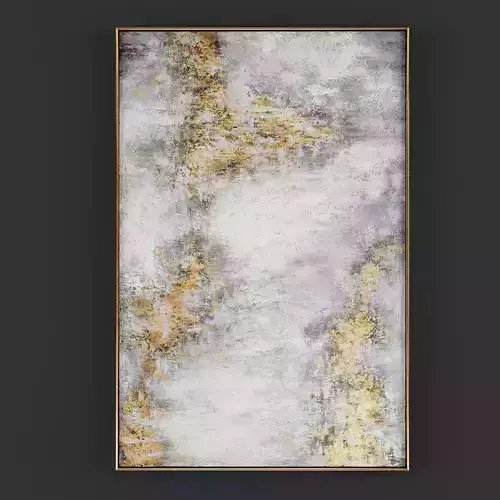 Pictures8 abstract painting in gold and silver