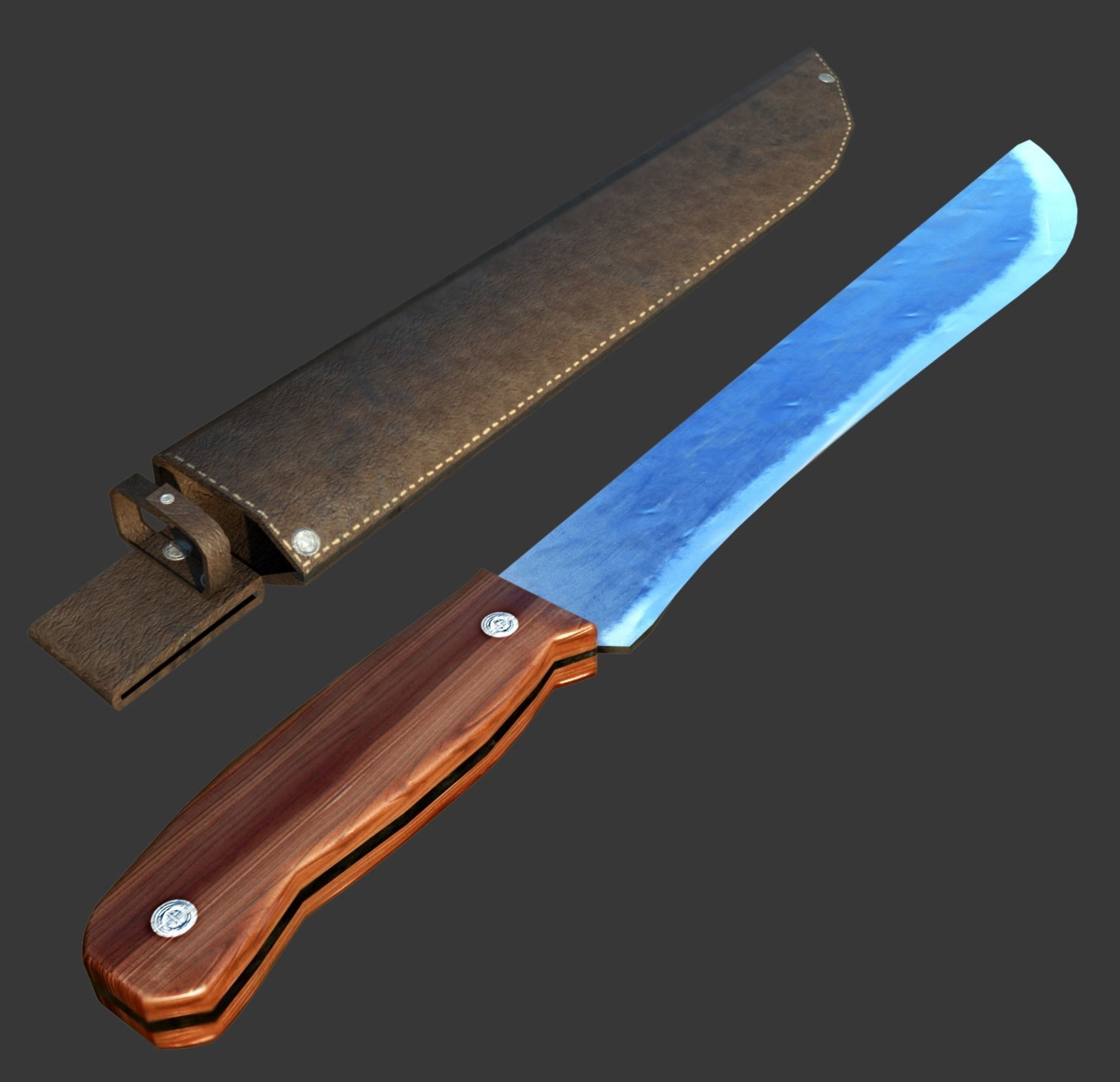 Knife 3d model Low-poly 3D model_1