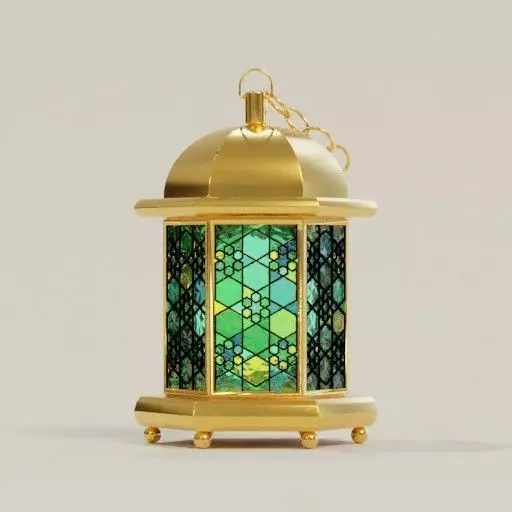 Stained Glass Lantern Free 3D model