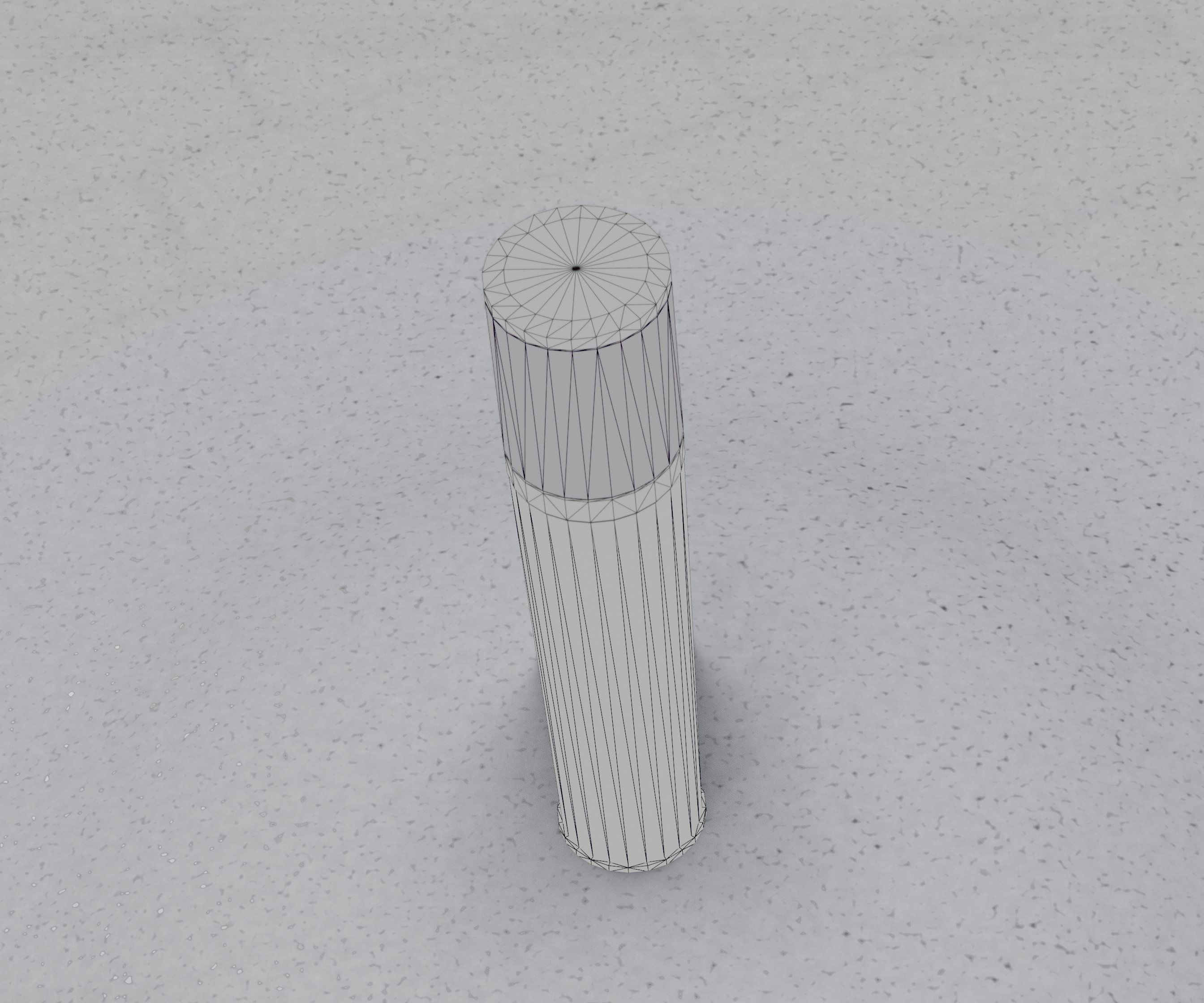 Low-Poly Blue Light Column 18 - Street Light Set-9 Low-poly 3D model_1
