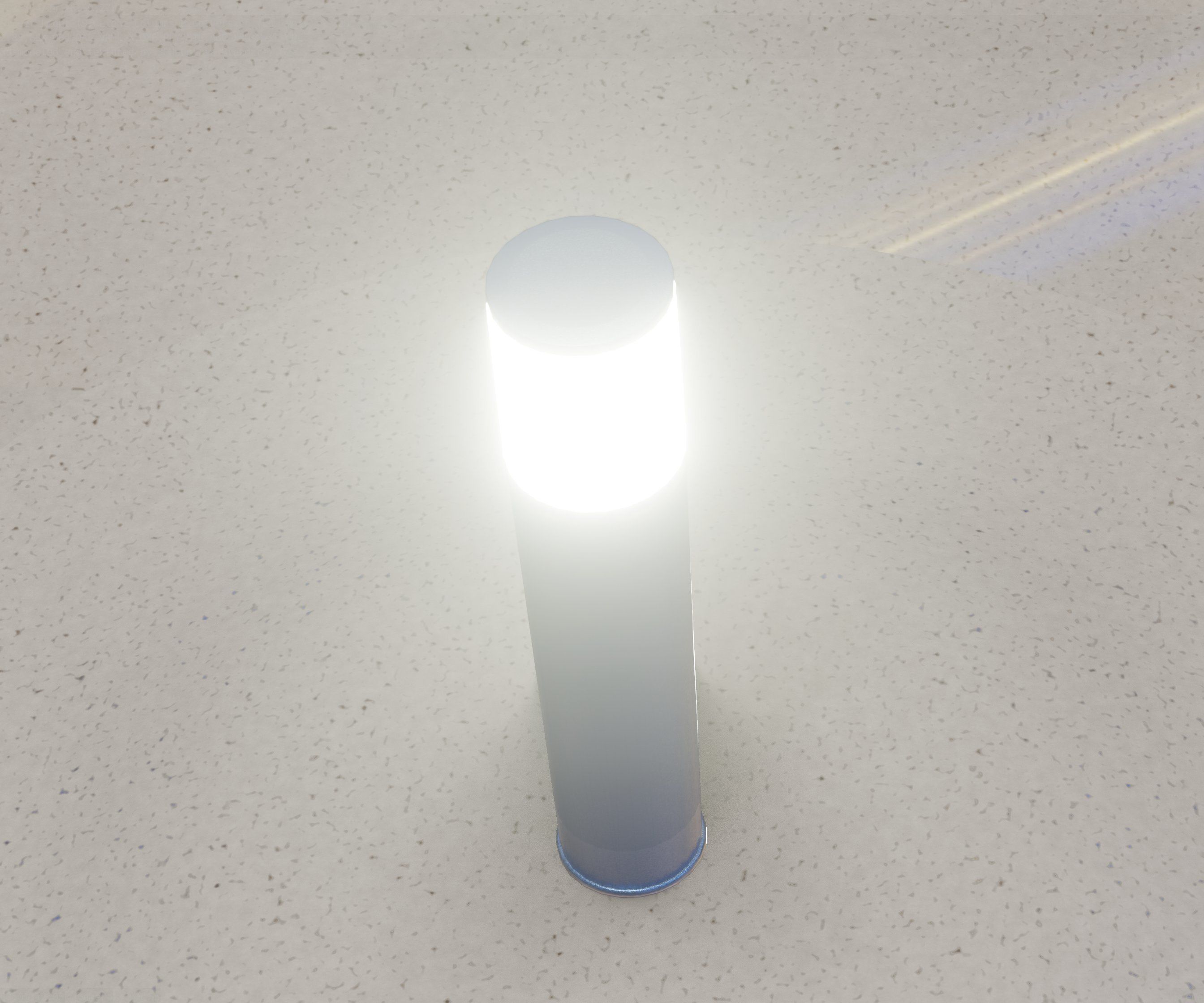 Low-Poly Blue Light Column 18 - Street Light Set-9 Low-poly 3D model_33