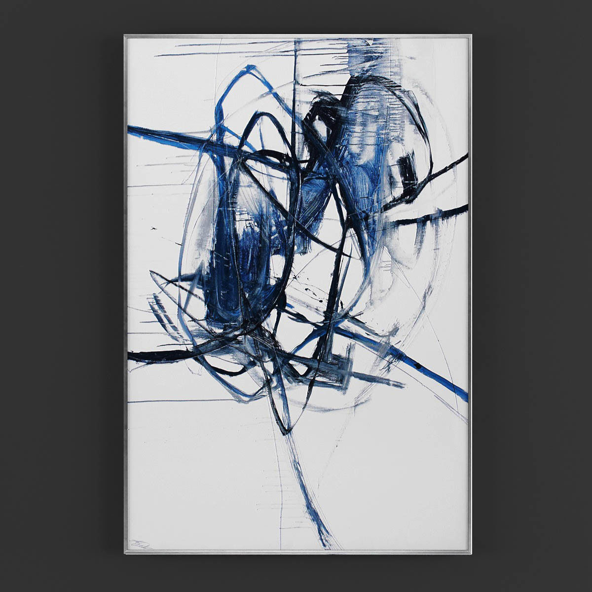 Pictures20 abstract painting with lines Low-poly 3D model_1