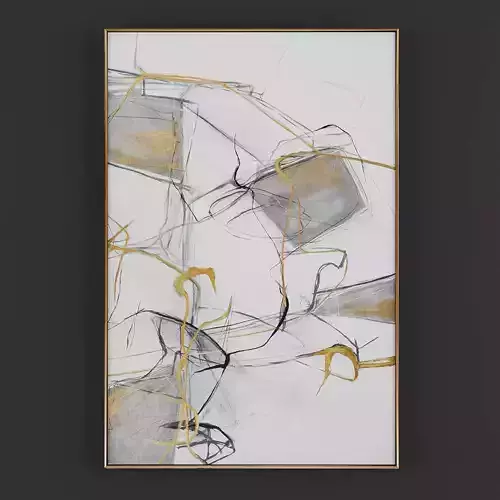 Pictures20 abstract painting with lines Low-poly 3D model