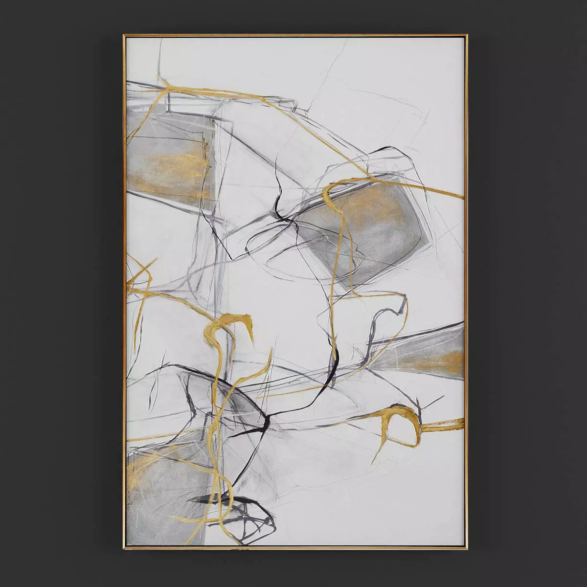 Pictures20 abstract painting with lines Low-poly 3D model_0