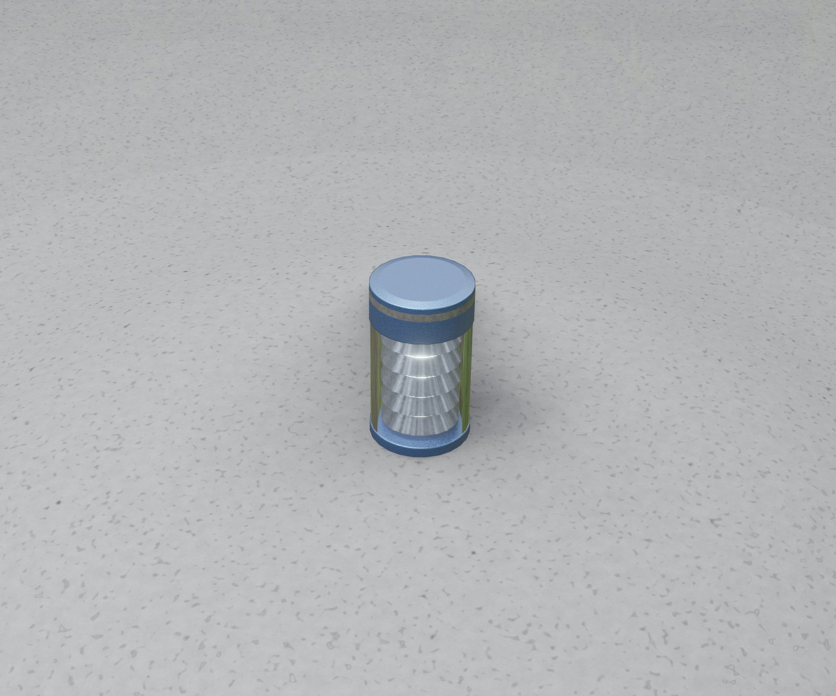 Low-Poly Blue Light Column 1 - Street Light Set-9 Low-poly 3D model_69