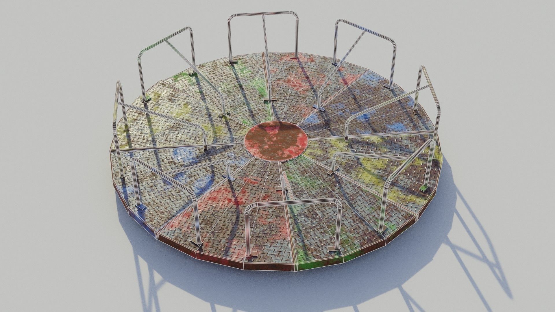 Old Playground Equipment - Low-poly PBR Low-poly 3D model_3