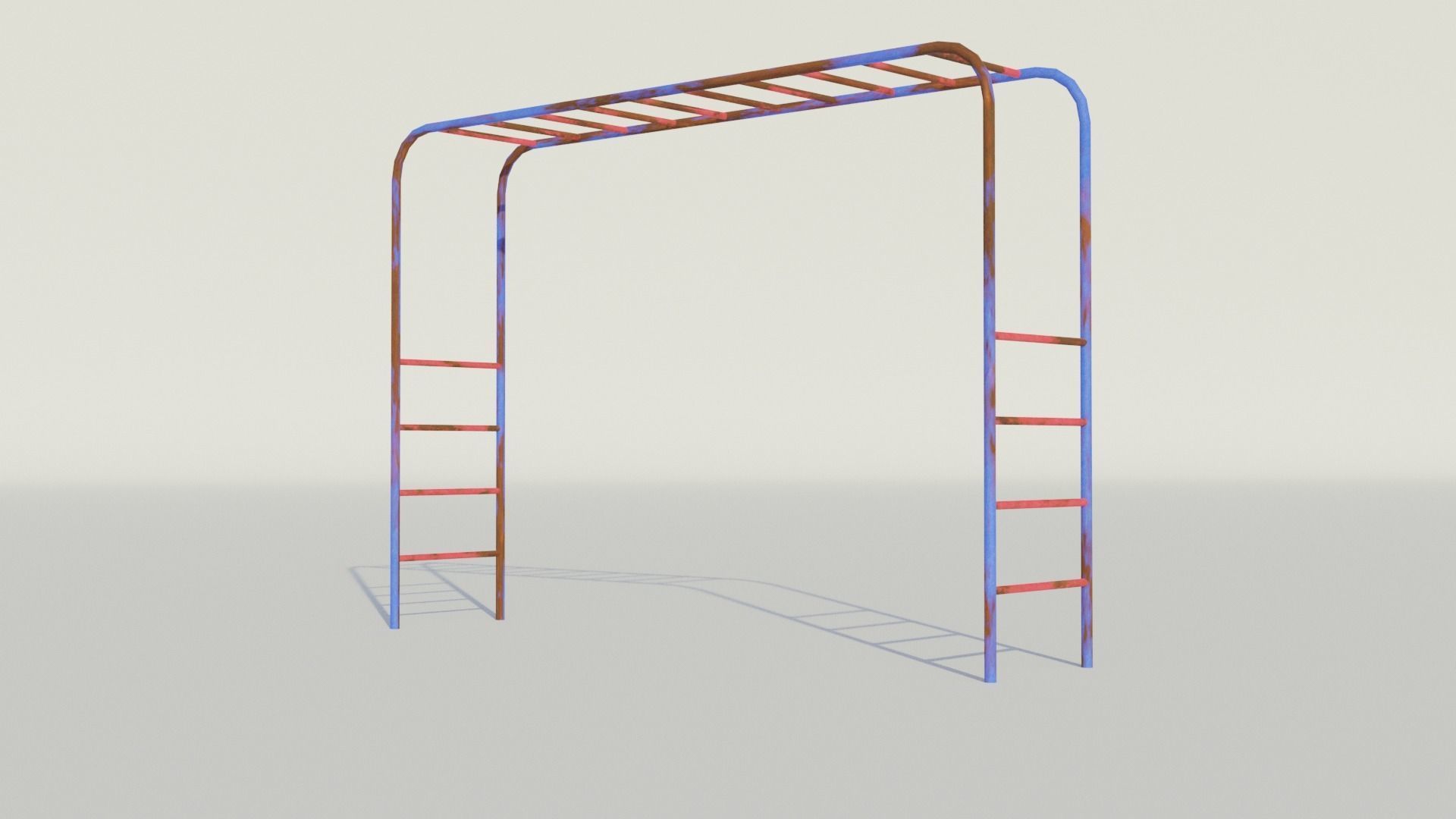 Old Playground Equipment - Low-poly PBR Low-poly 3D model_22