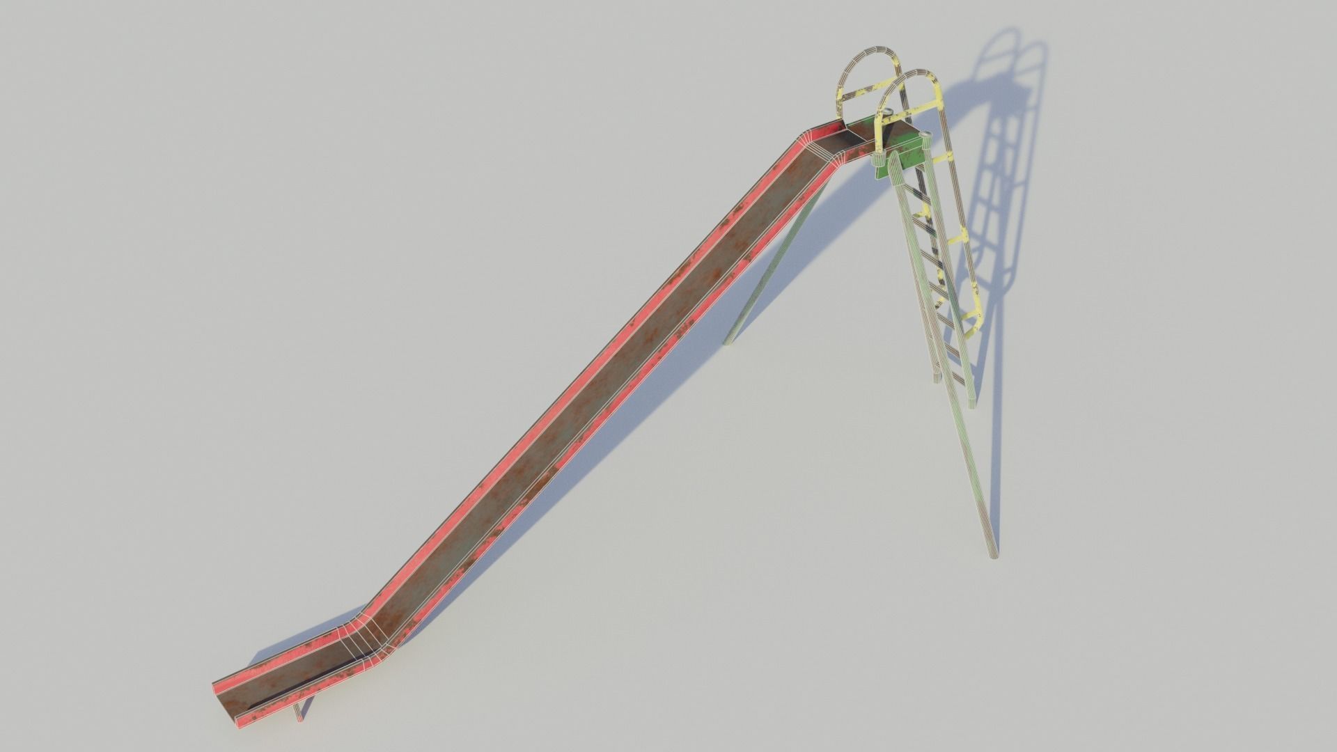 Old Playground Equipment - Low-poly PBR Low-poly 3D model_6