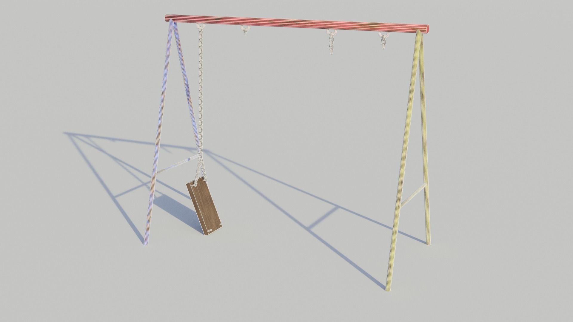 Old Playground Equipment - Low-poly PBR Low-poly 3D model_13