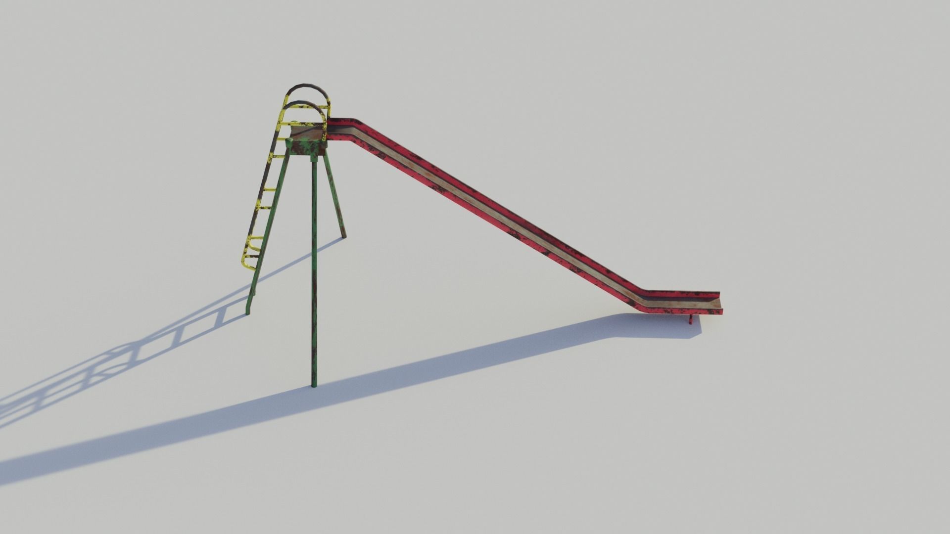 Old Playground Equipment - Low-poly PBR Low-poly 3D model_5
