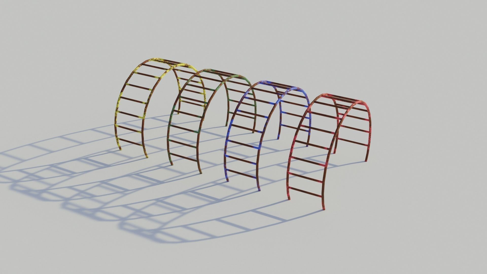 Old Playground Equipment - Low-poly PBR Low-poly 3D model_19