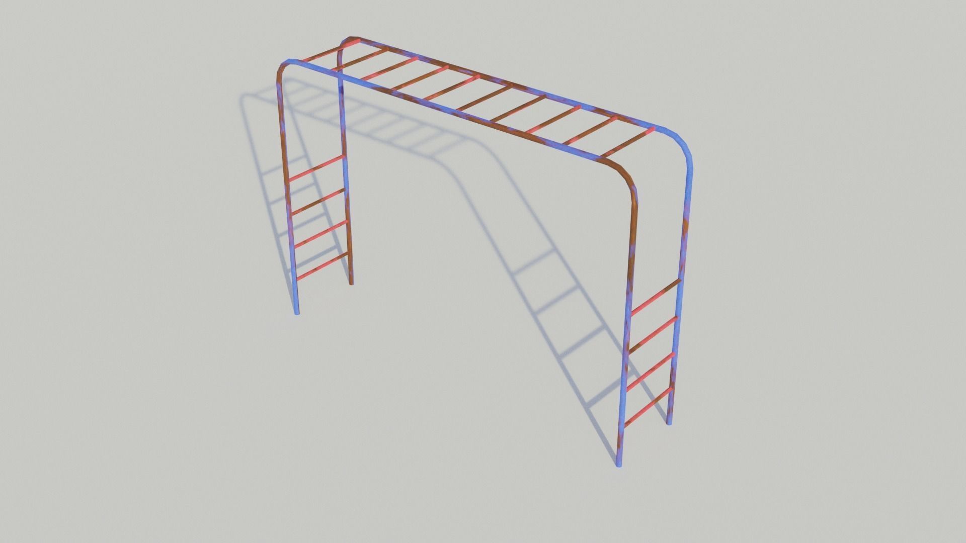 Old Playground Equipment - Low-poly PBR Low-poly 3D model_23