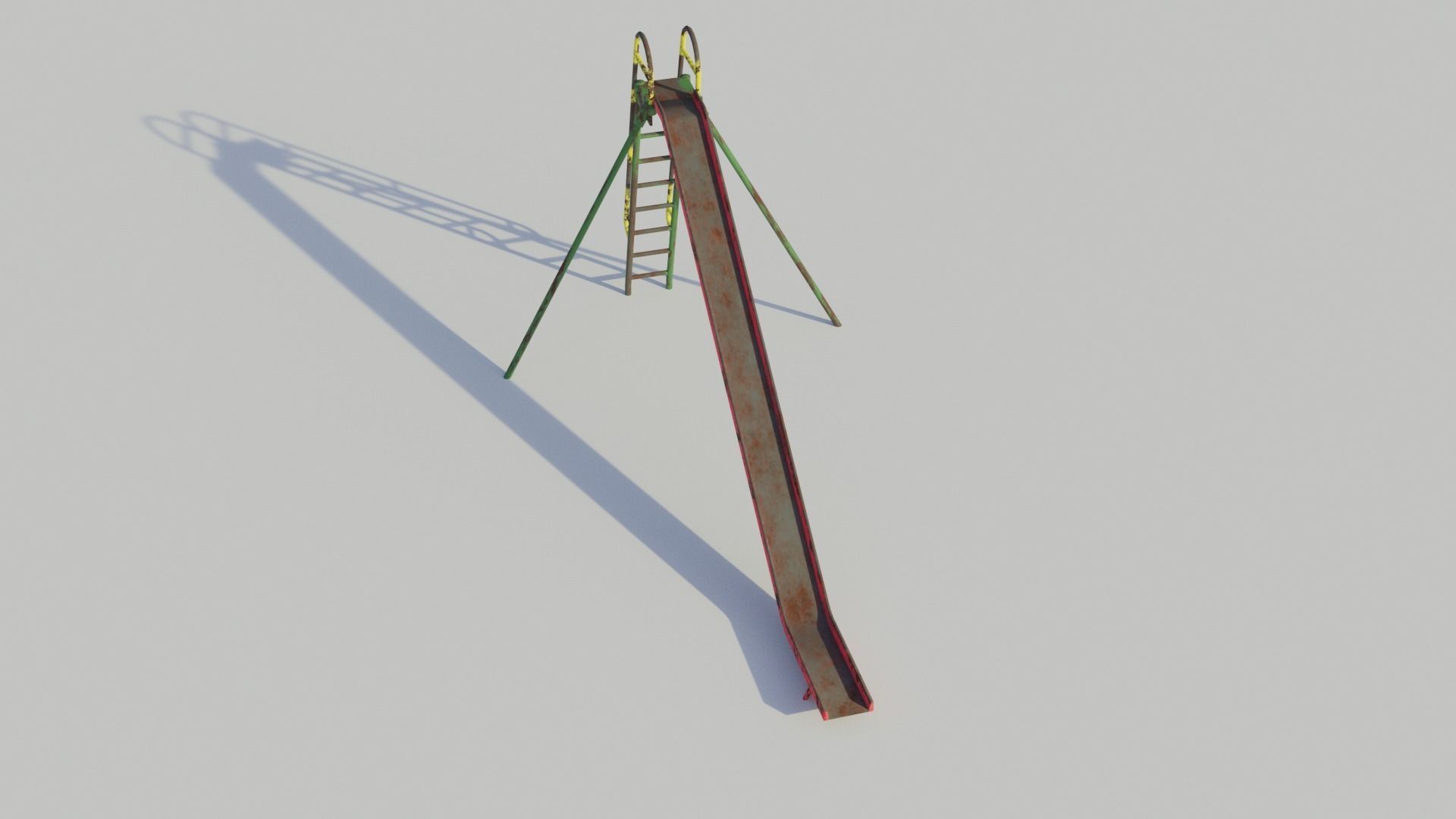Old Playground Equipment - Low-poly PBR Low-poly 3D model_4