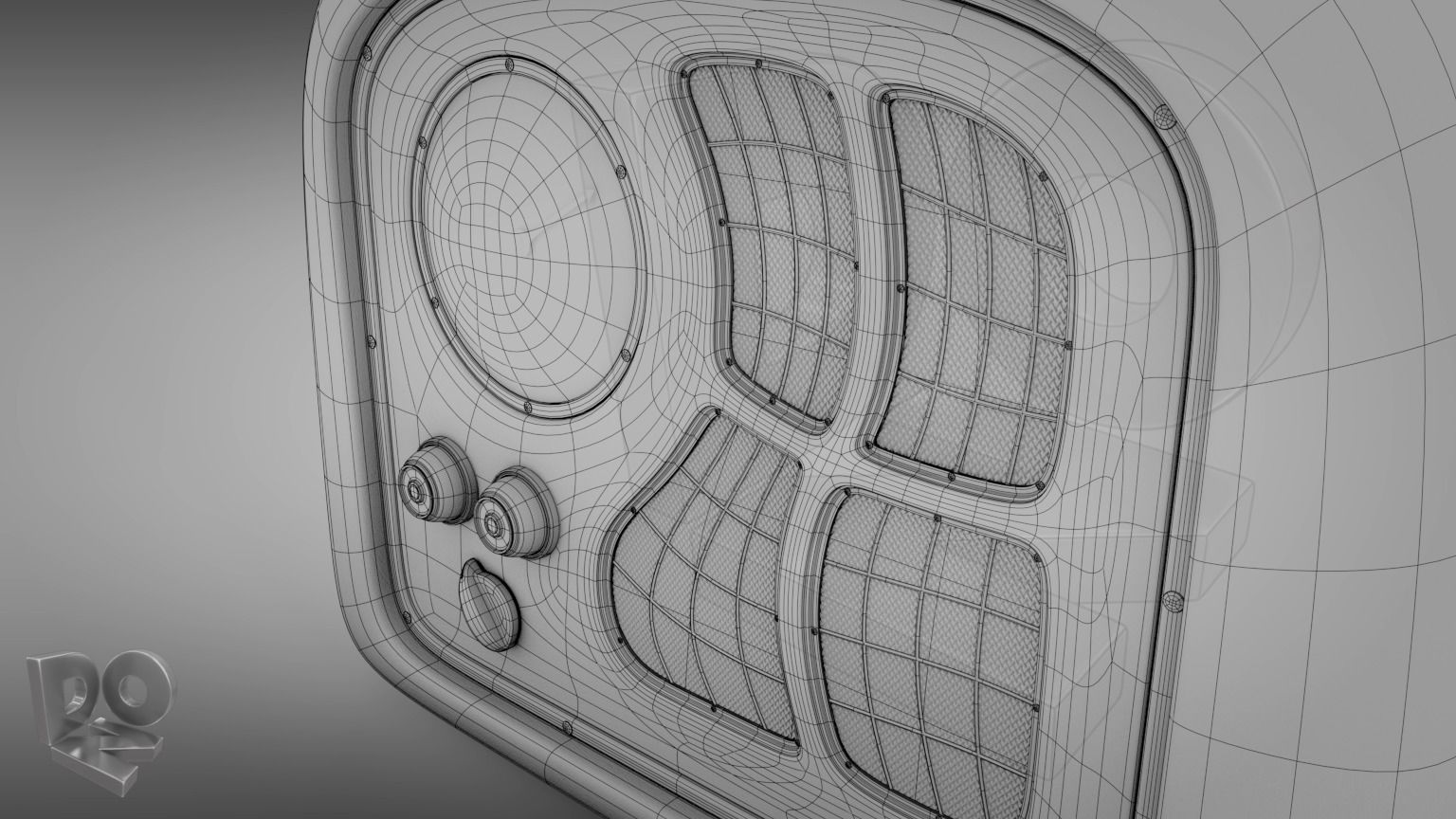 Old radio 3D model_7