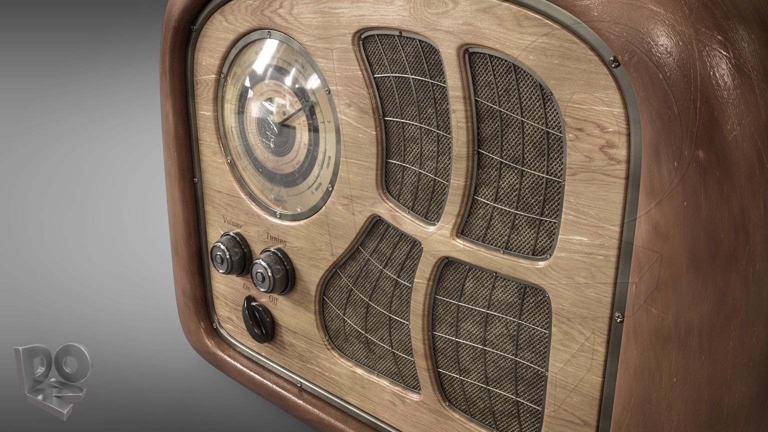 Old radio 3D model_6