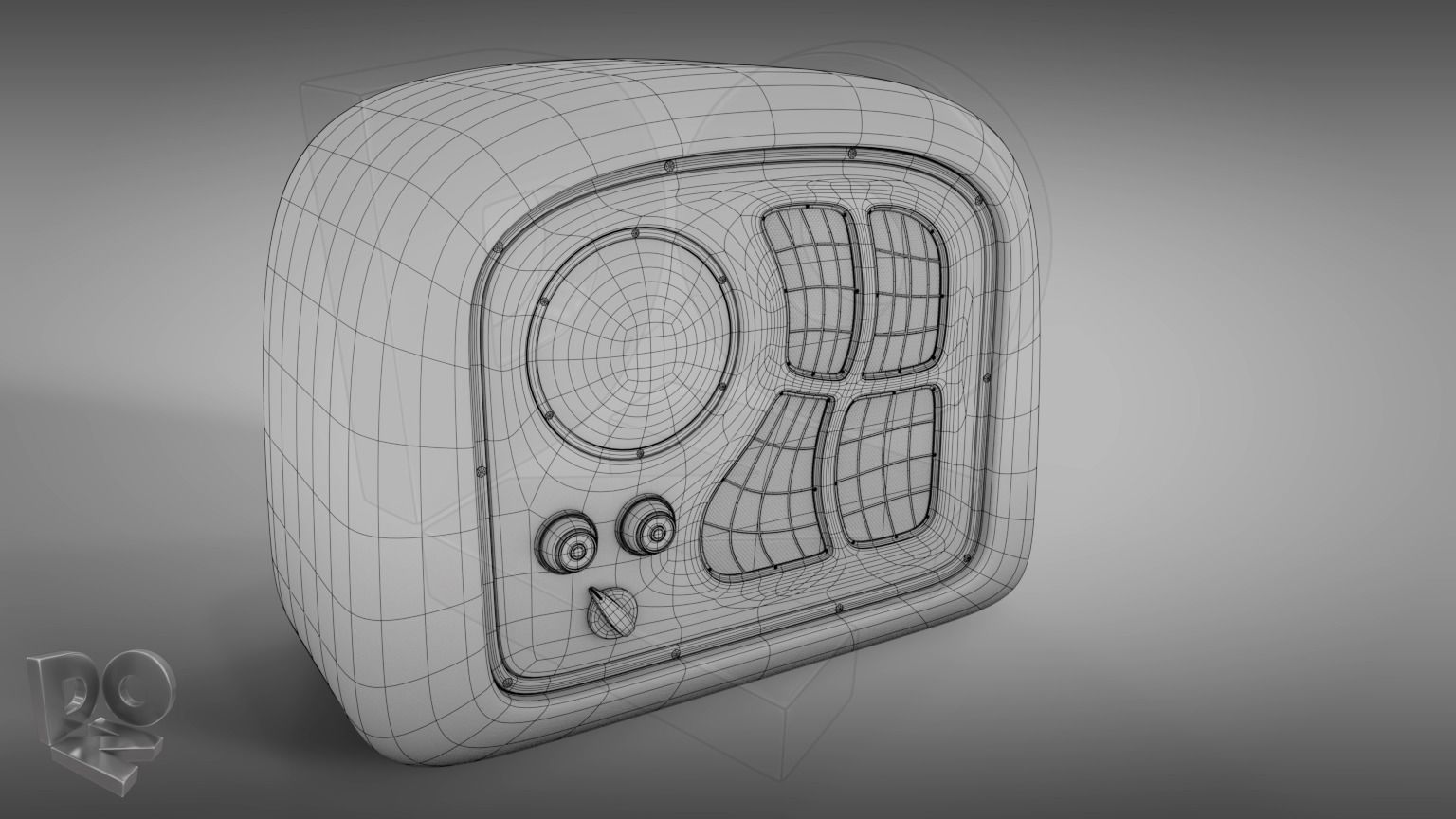 Old radio 3D model_5