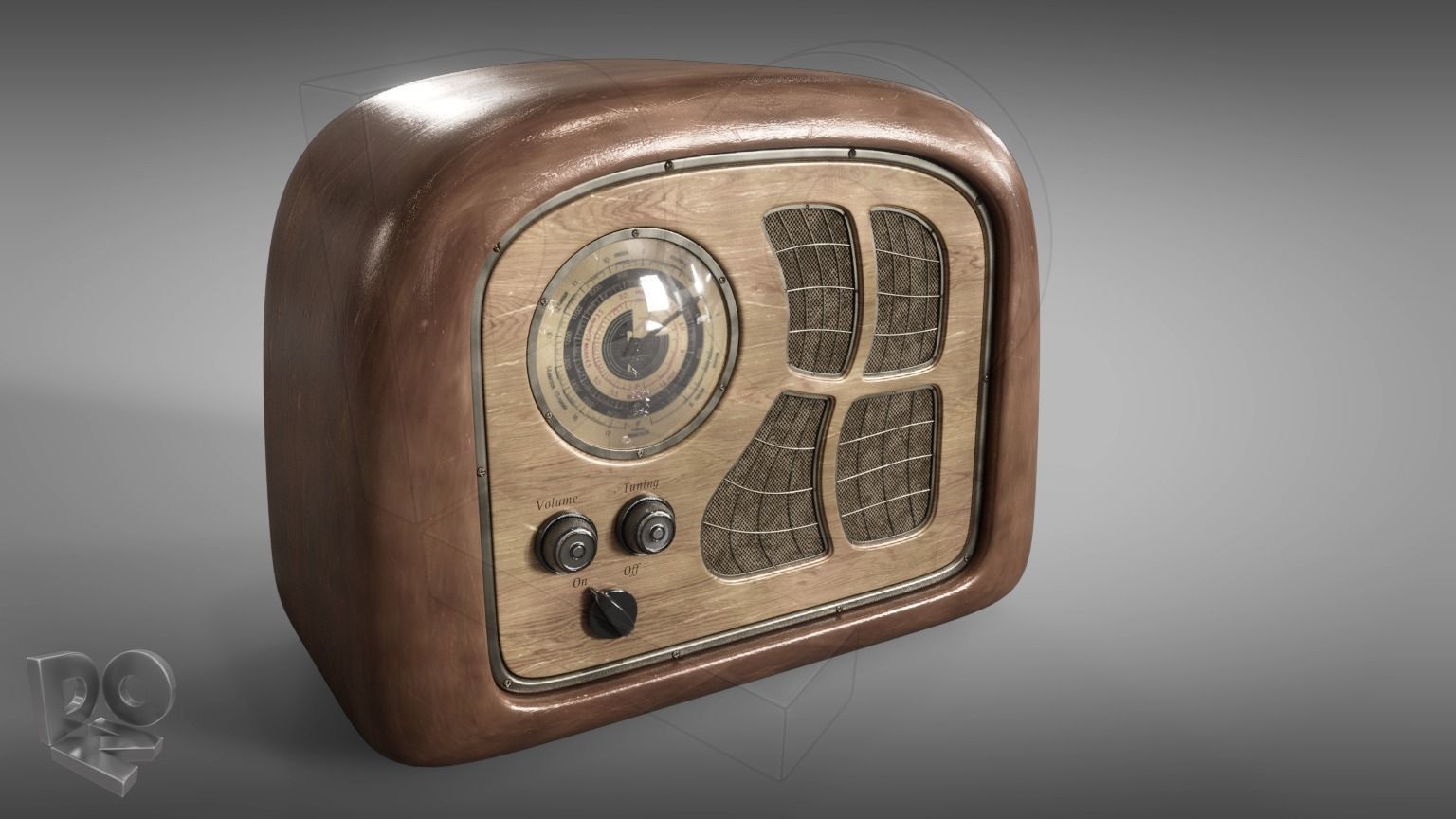 Old radio 3D model_4
