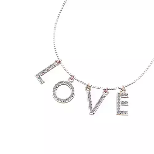 Pendant Letter With Diamonds