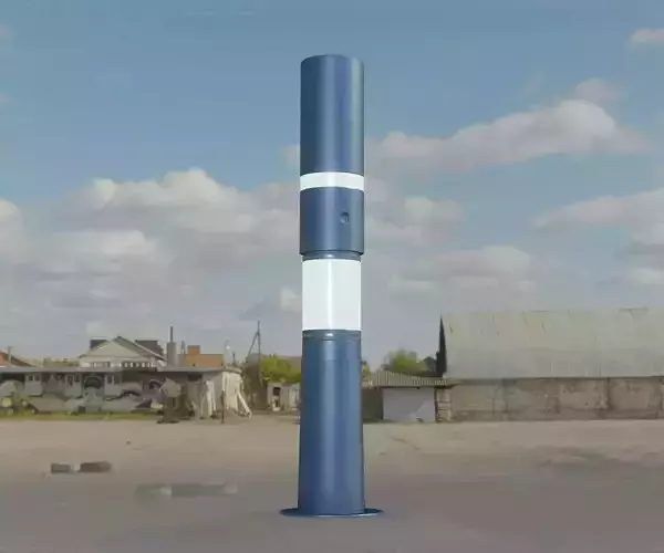 Low-Poly Blue Light Column 29 - Street Light Set-9 Low-poly 3D model Low-Poly Blue Light Column 29 - Street Light Set-9 Low-poly 3D model