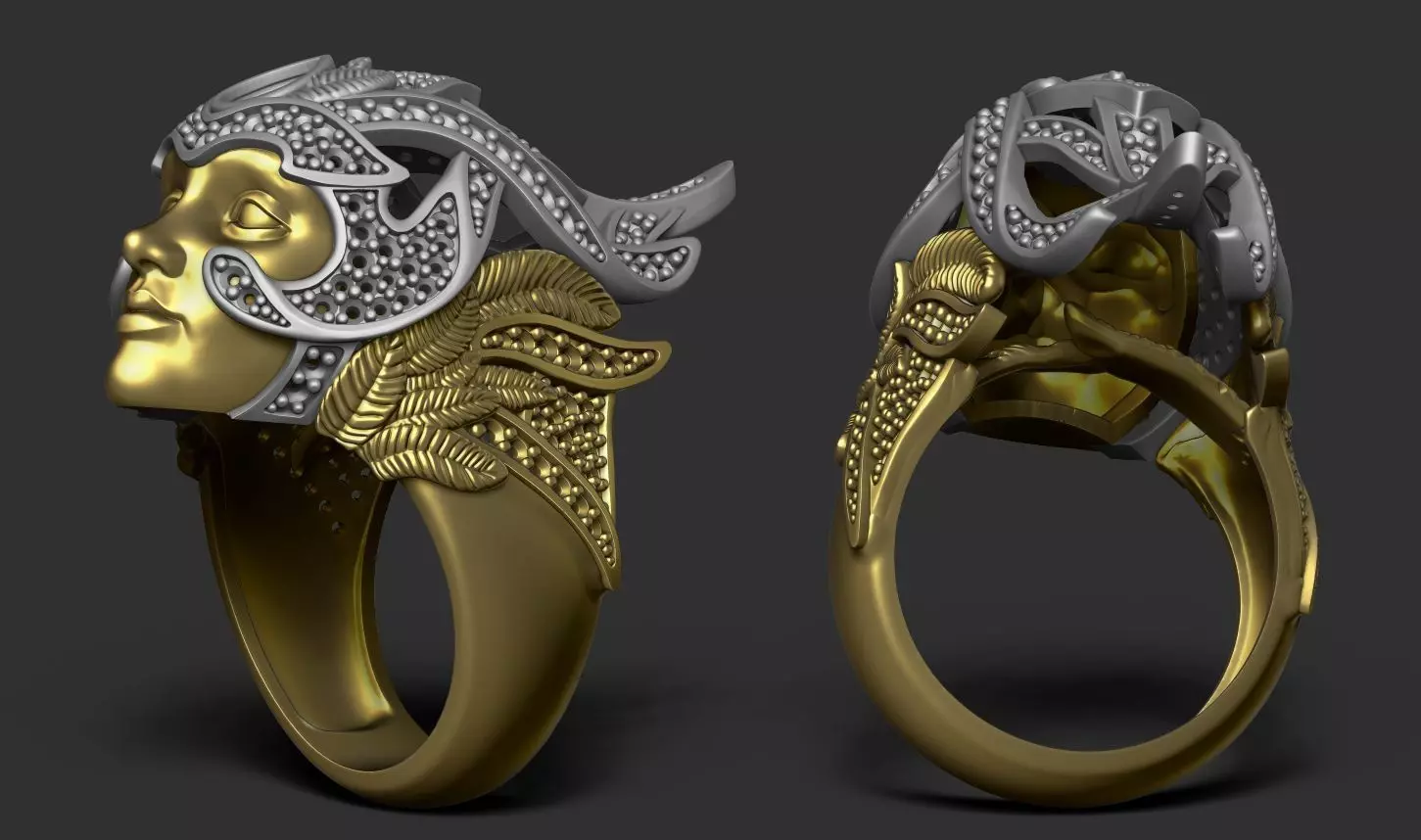 Magerit face ring 3D print model_0