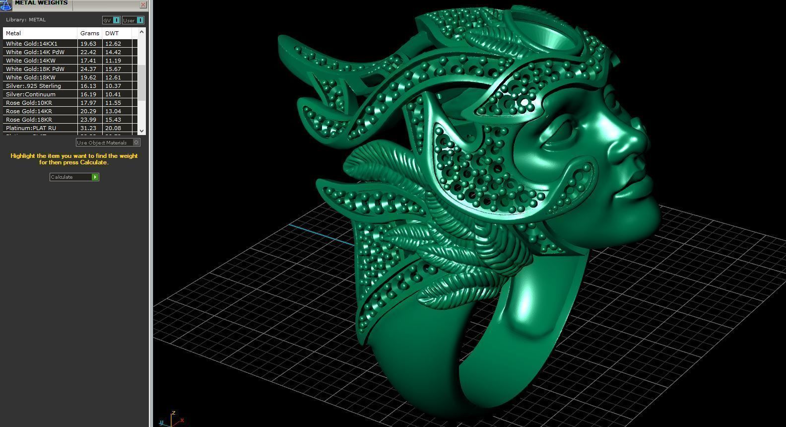 Magerit face ring 3D print model_3