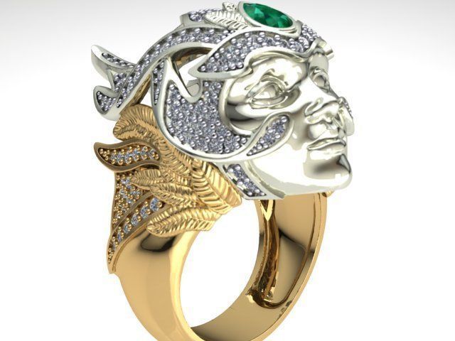 Magerit face ring 3D print model_5