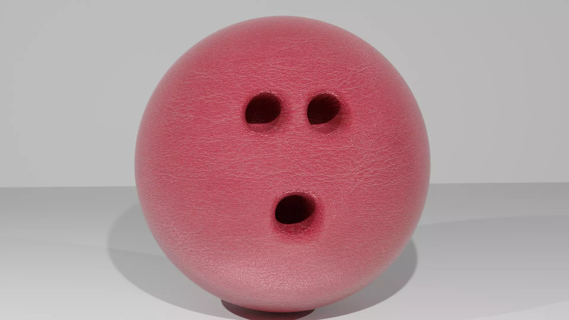 Bowling Ball Red Leather 3D model_0