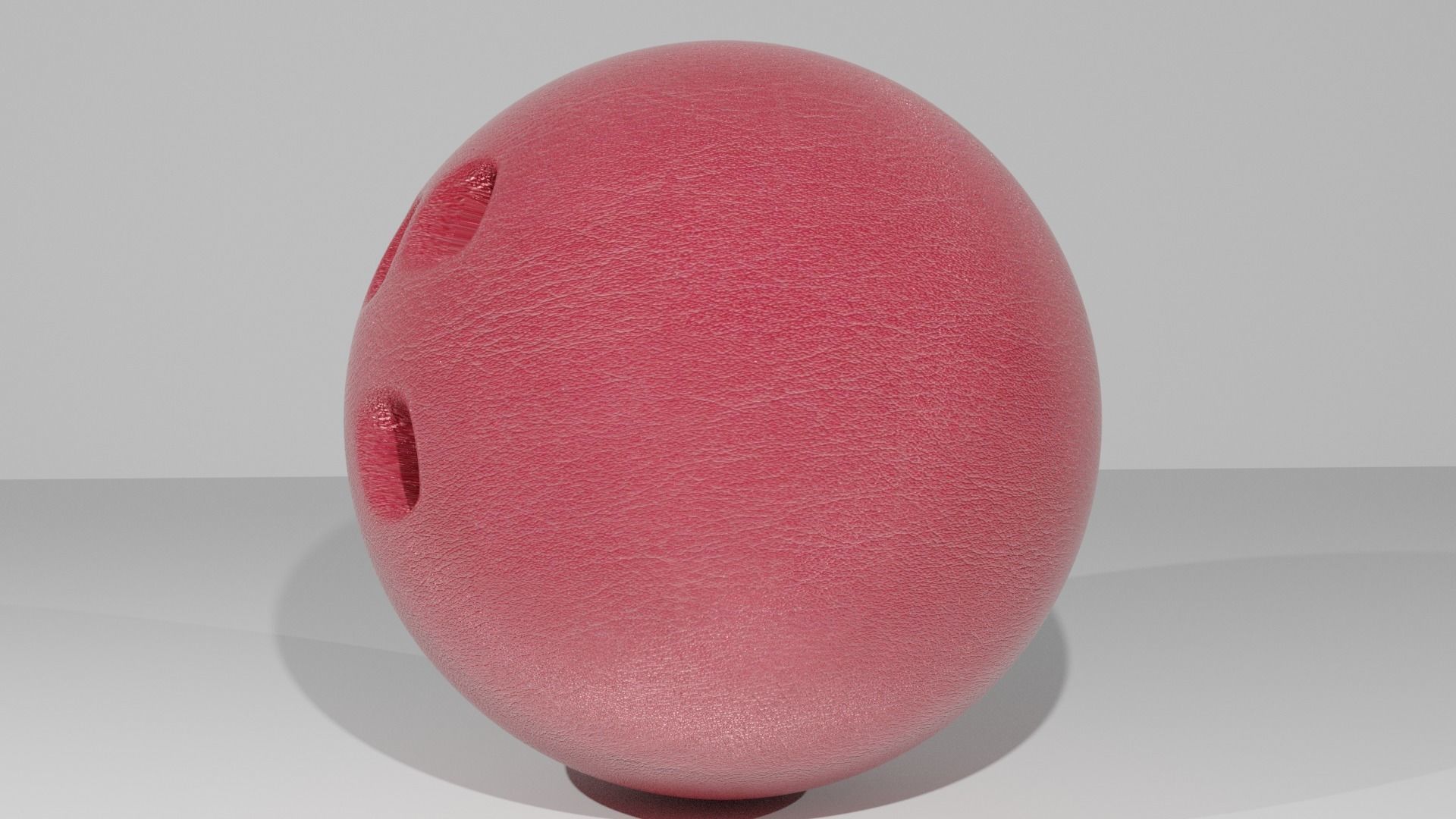 Bowling Ball Red Leather 3D model_1