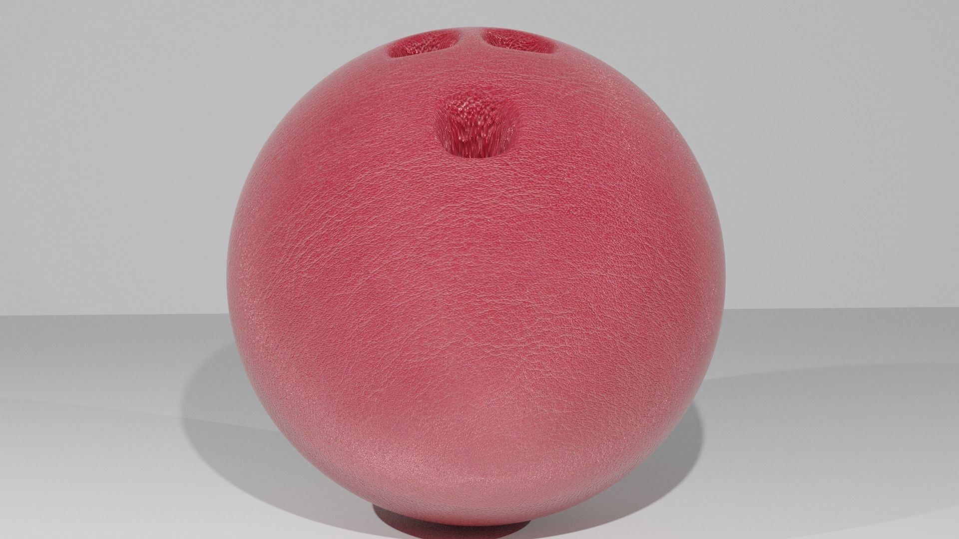 Bowling Ball Red Leather 3D model_2