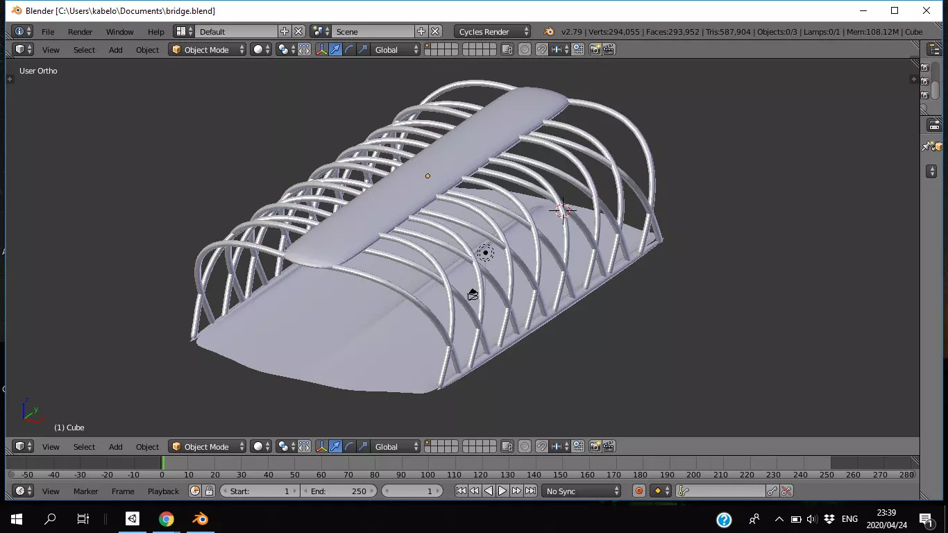 HighwayBridge metal structure 3D model_0
