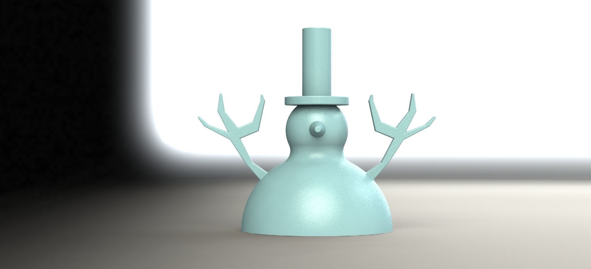 Dark Snowman Keyholder  3D print model_1