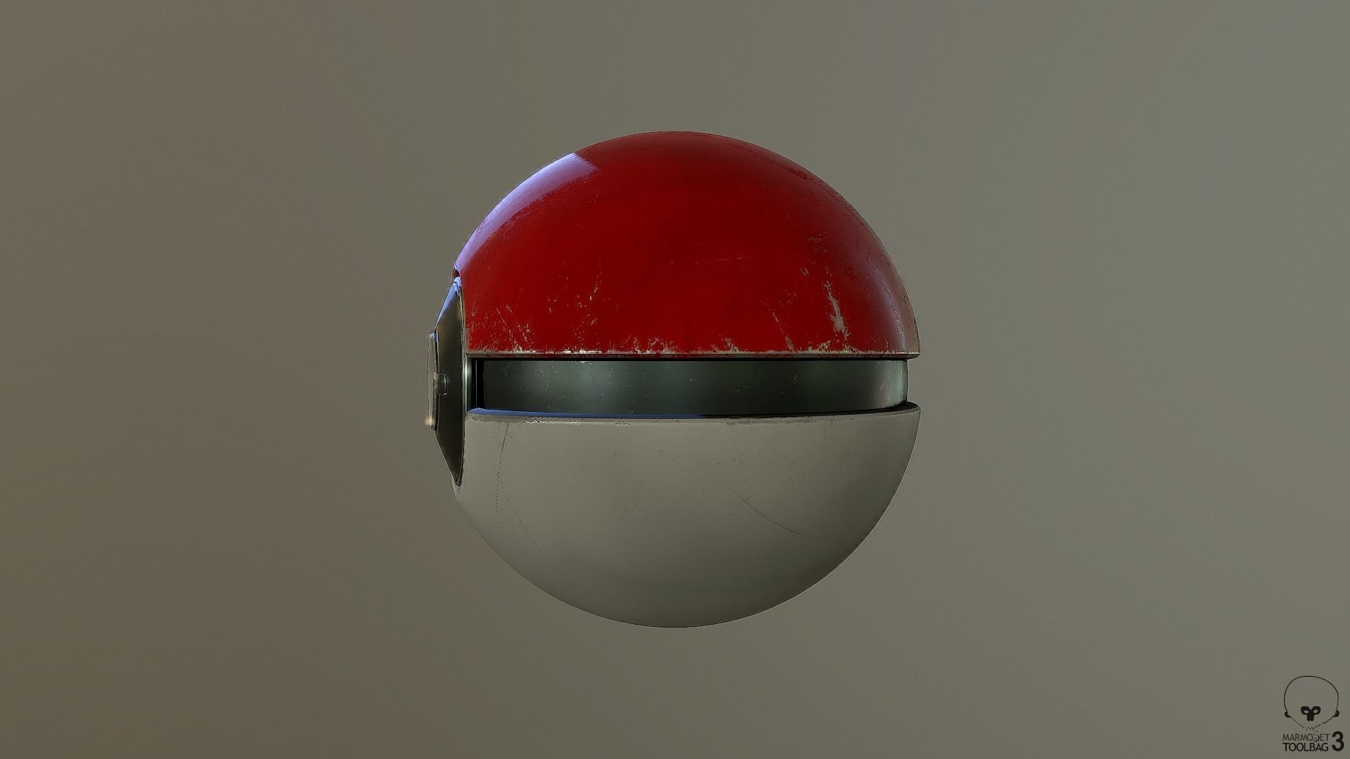 Pokeball 3D print model_4