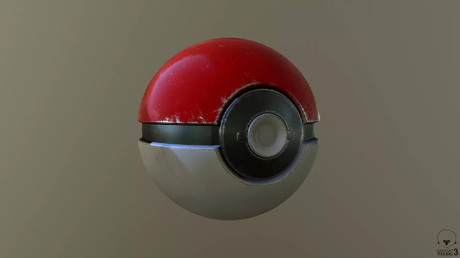 Pokeball 3D print model_0