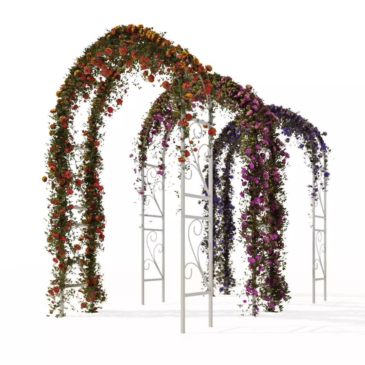 Pergola with ivy 3D model