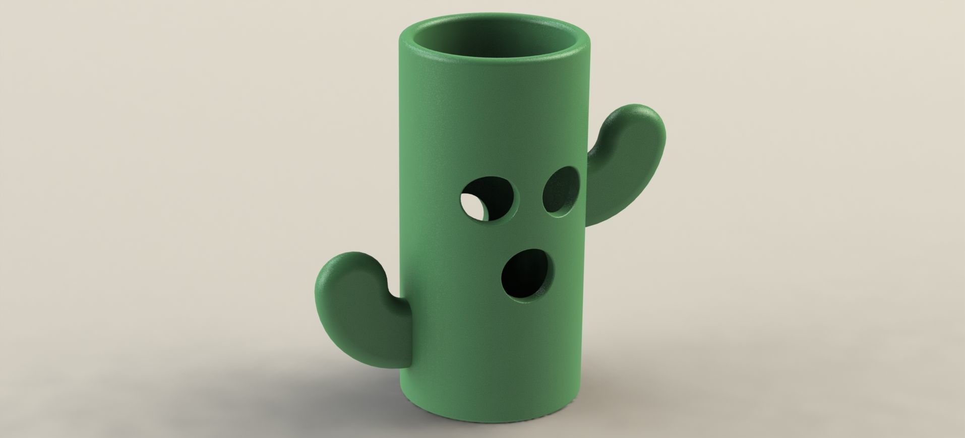 Cactus Pen holder  3D print model_1