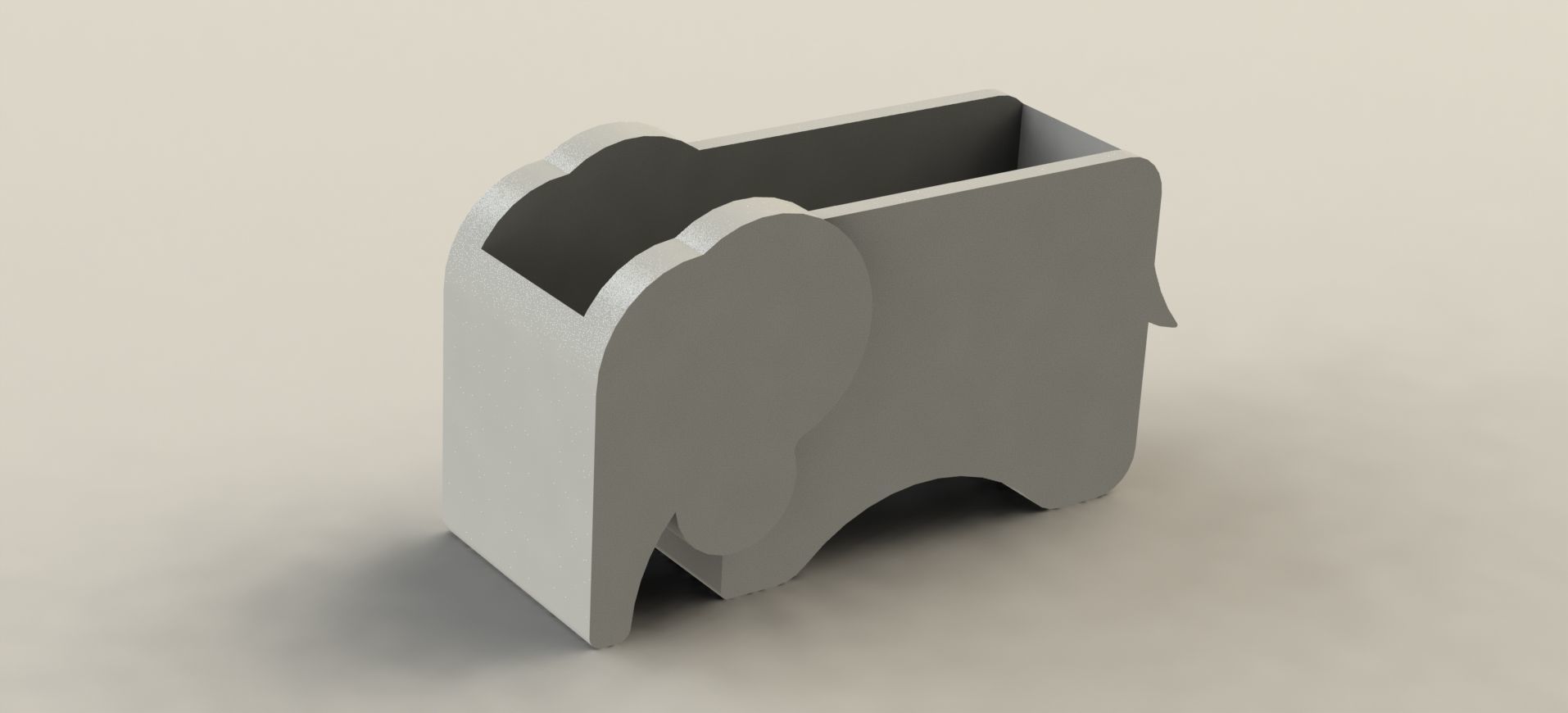 Elephant Pen Holder  3D print model_1