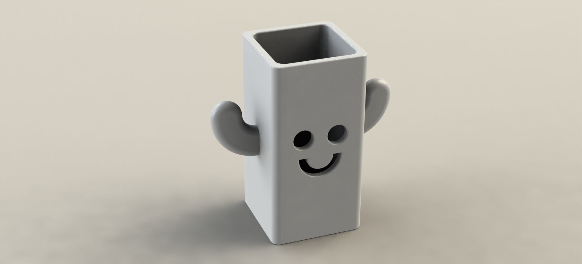 Happy Pen Holder  3D print model_1