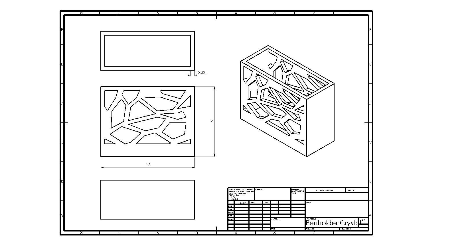 Crystal pen Holder 3D print model_7