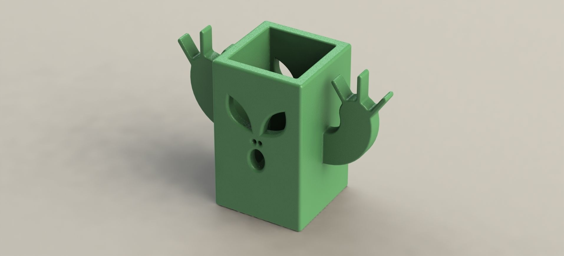 Alien Pen Holder  3D print model_6