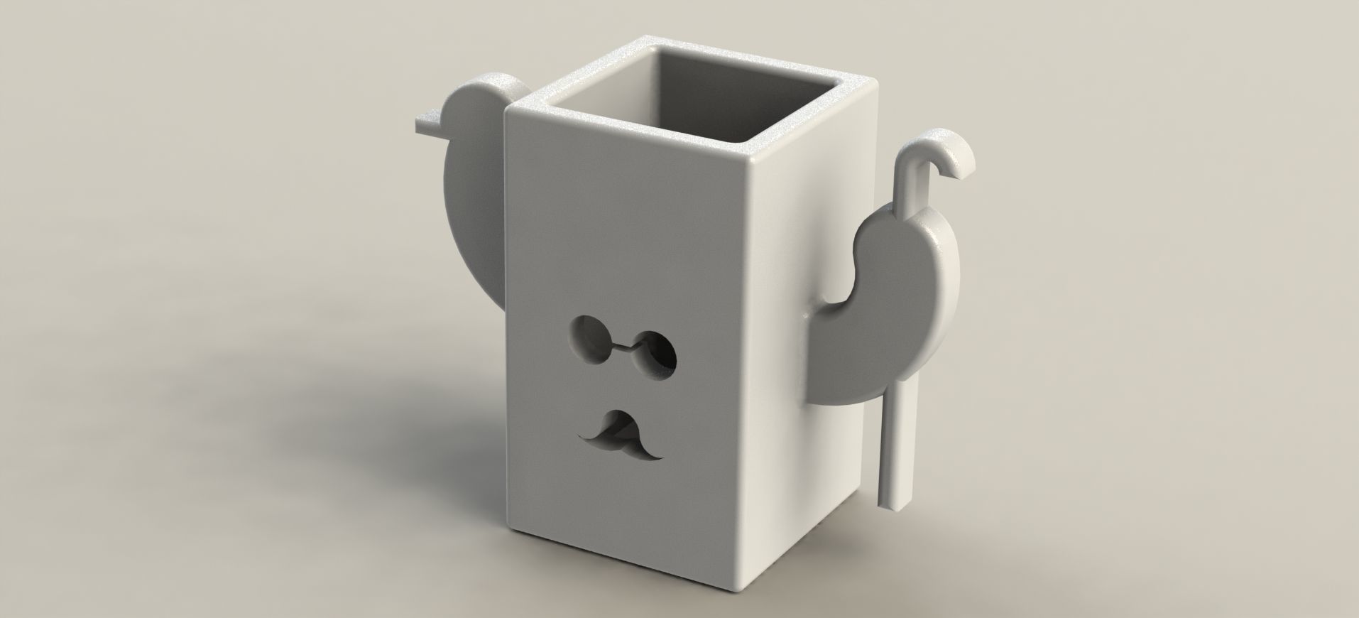 Gentleman Pen Holder 3D print model_3