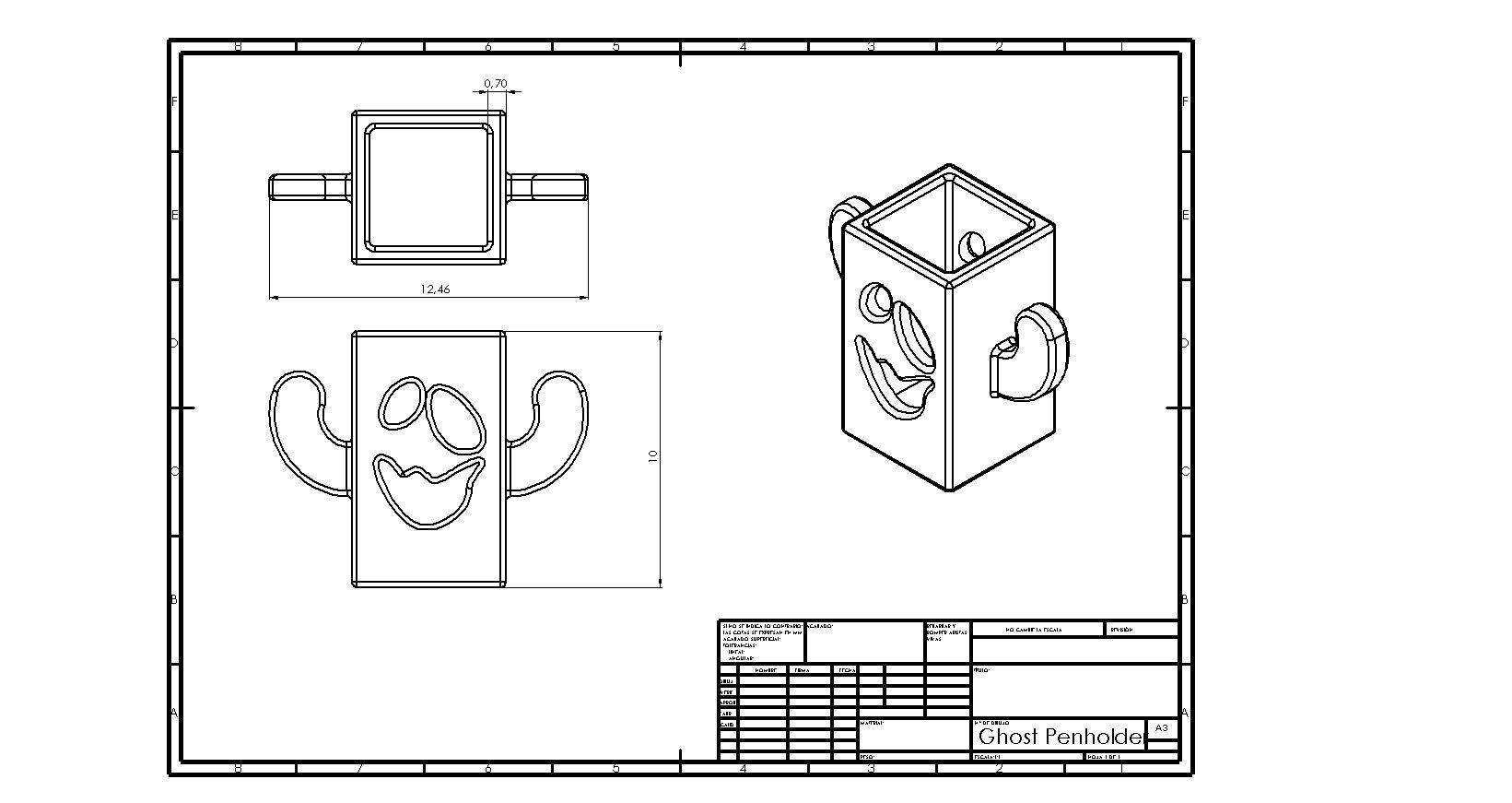 Ghost Pen Holder 3D print model_4