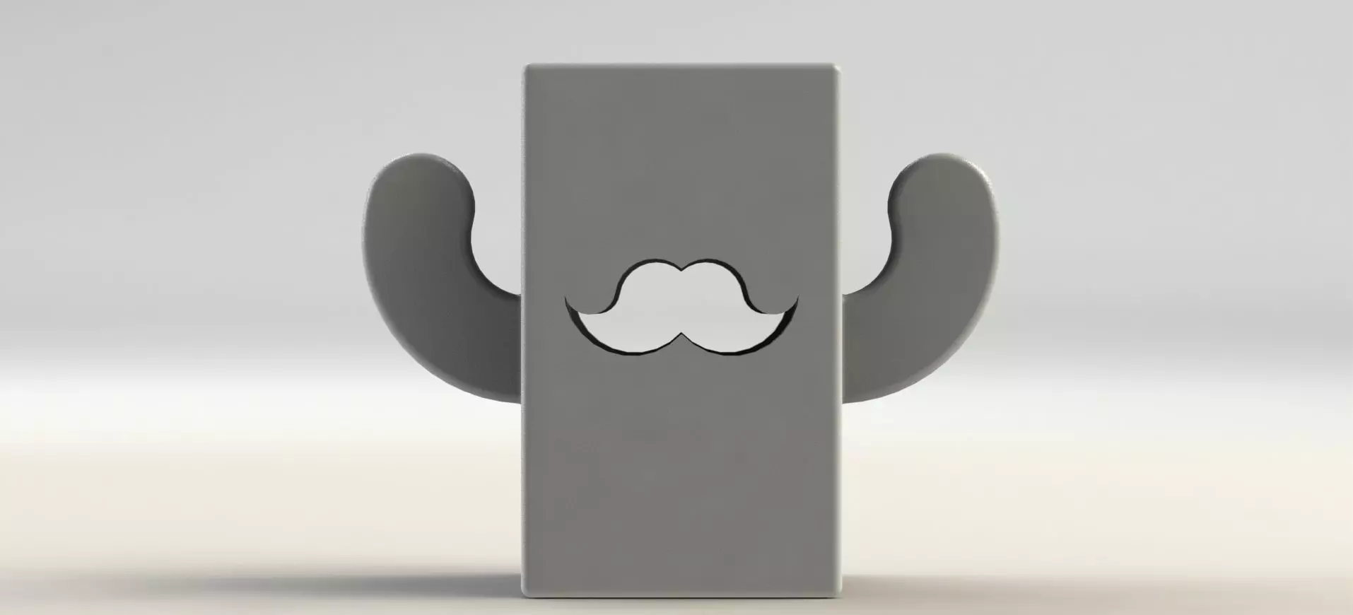 Moustache Pen Holder 3D print model_0