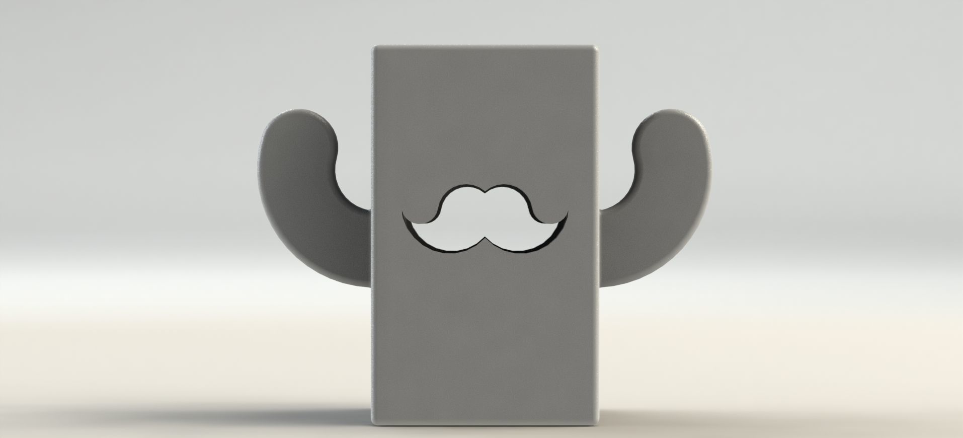 Moustache Pen Holder 3D print model_2