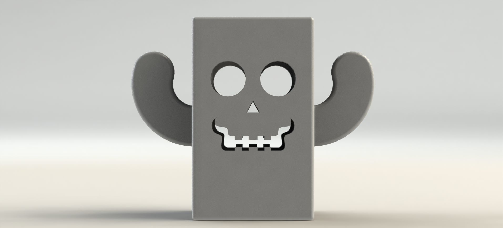 Skull Pen Holder  3D print model_1