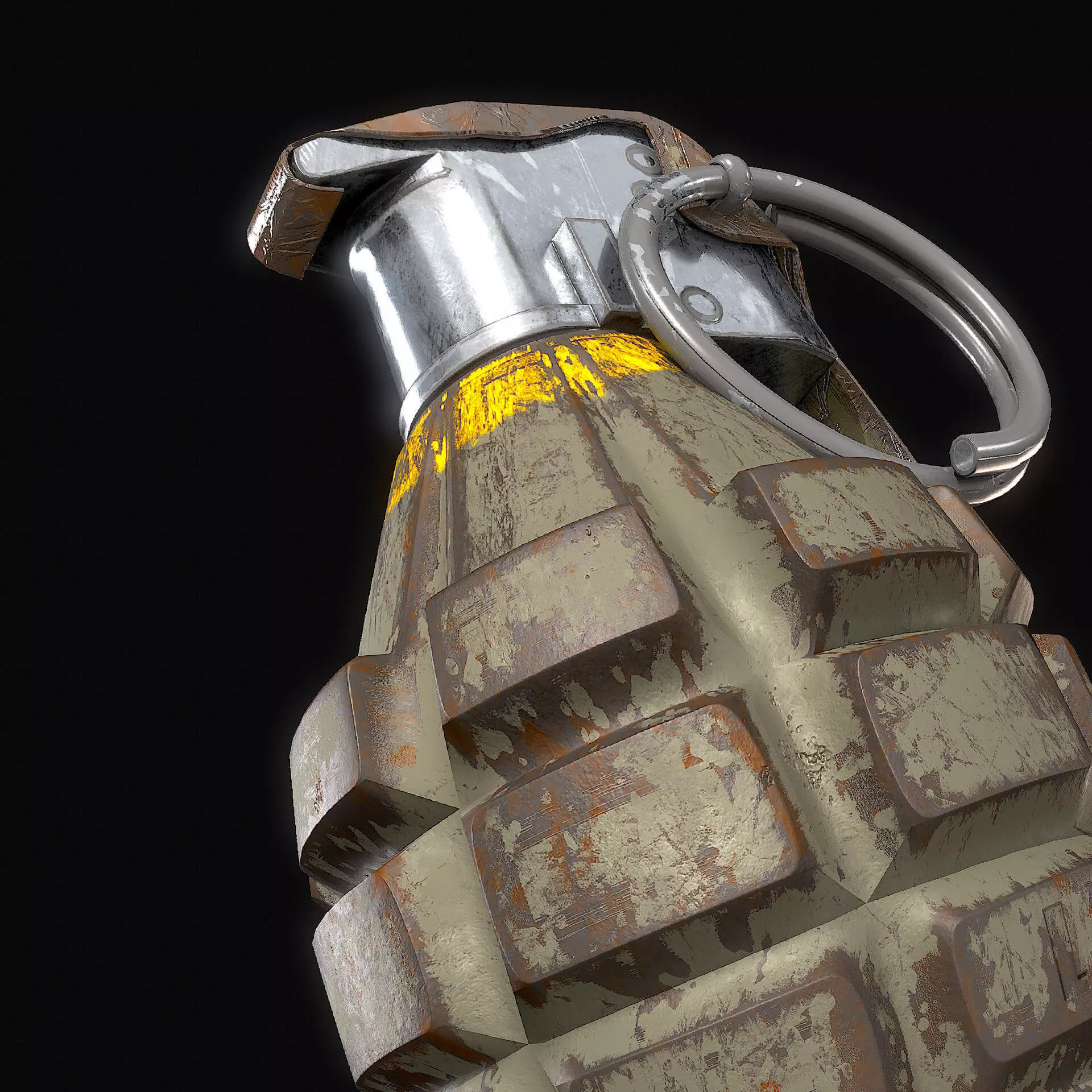 MK2 Grenade Low-poly 3D model_0