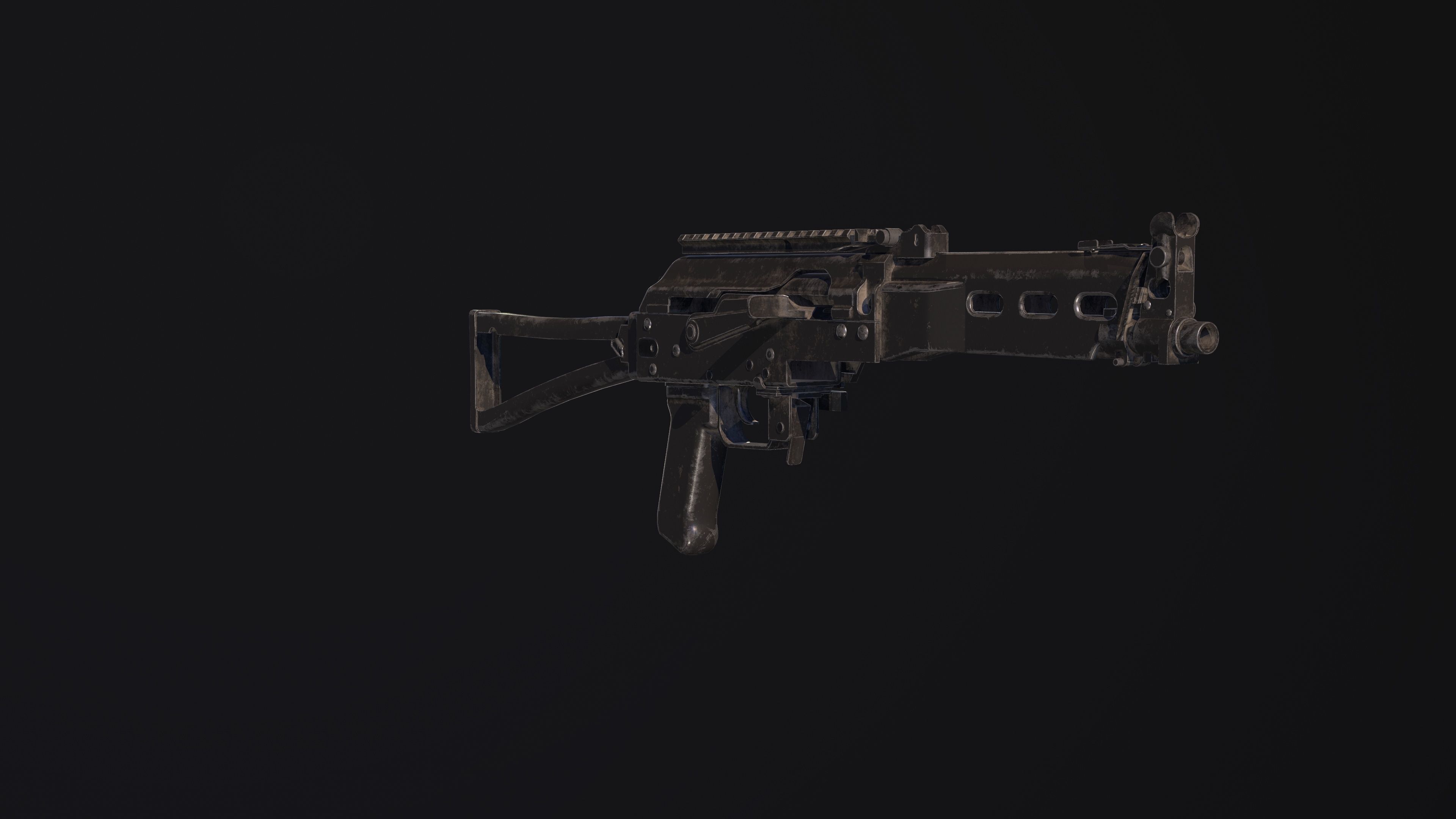 Weapon - Gun - SMG - BizonPP19 Low-poly 3D model_5