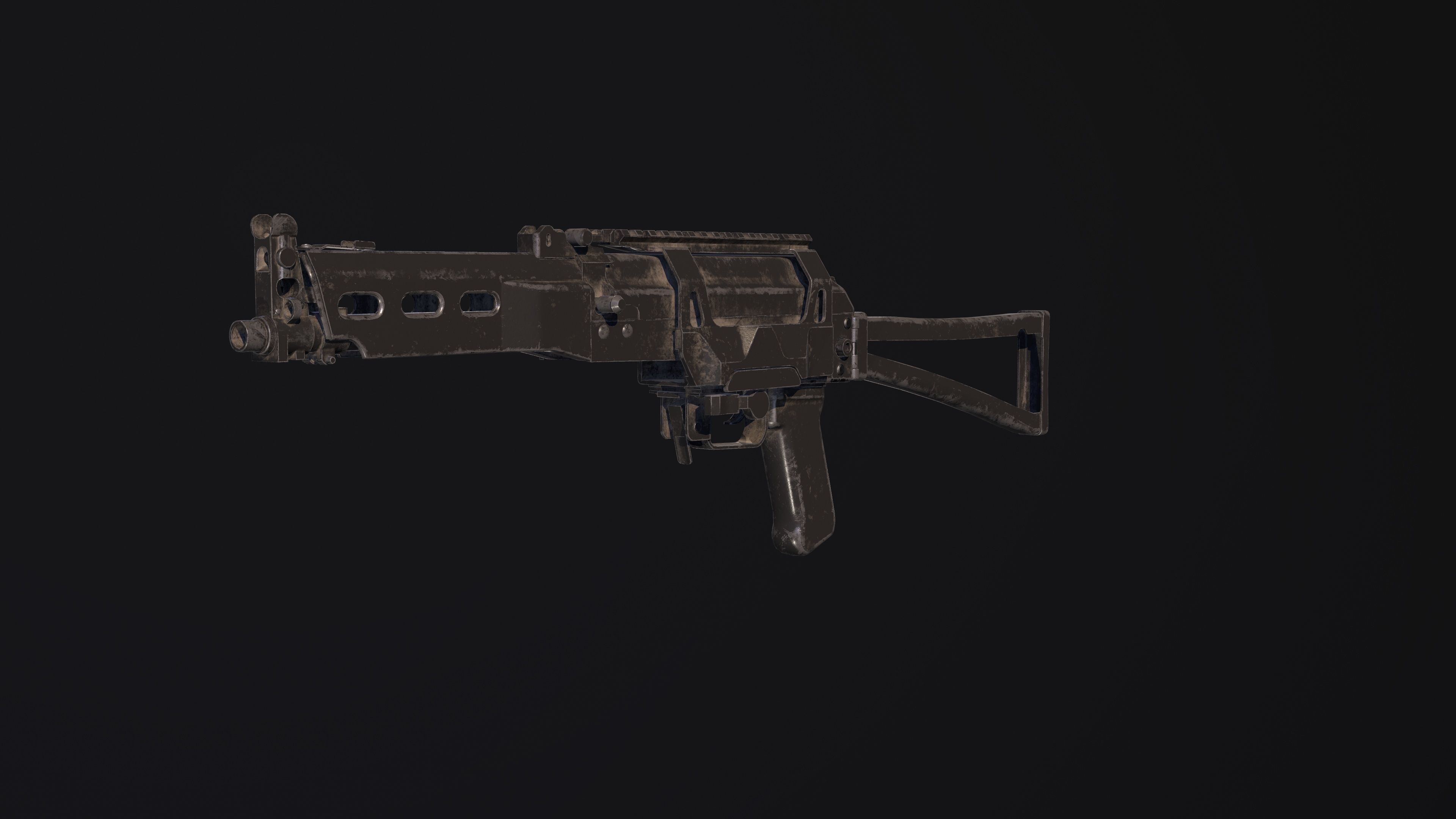 Weapon - Gun - SMG - BizonPP19 Low-poly 3D model_3