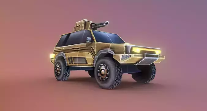 SCRAPDOG Desert Cruzer  Low-poly 3D model