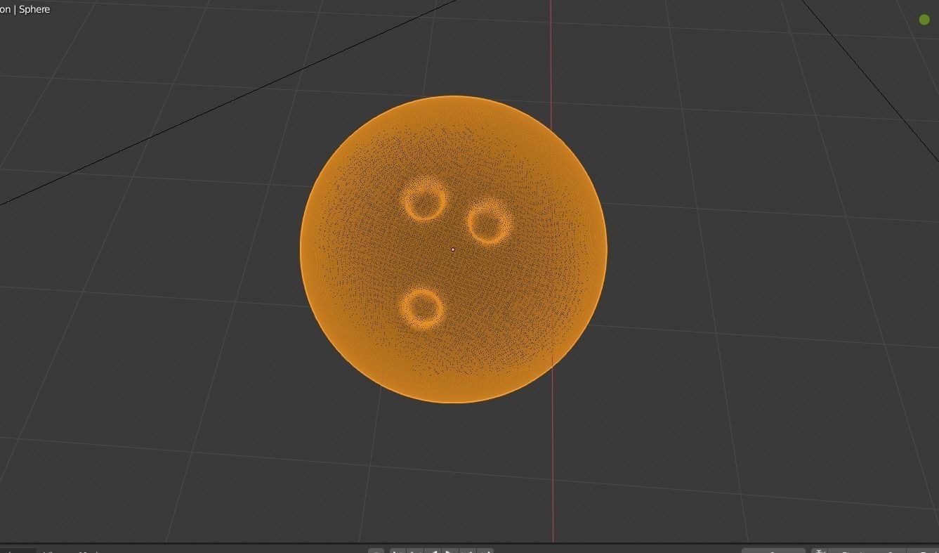 Bowling Ball Black Smear 3D model_4